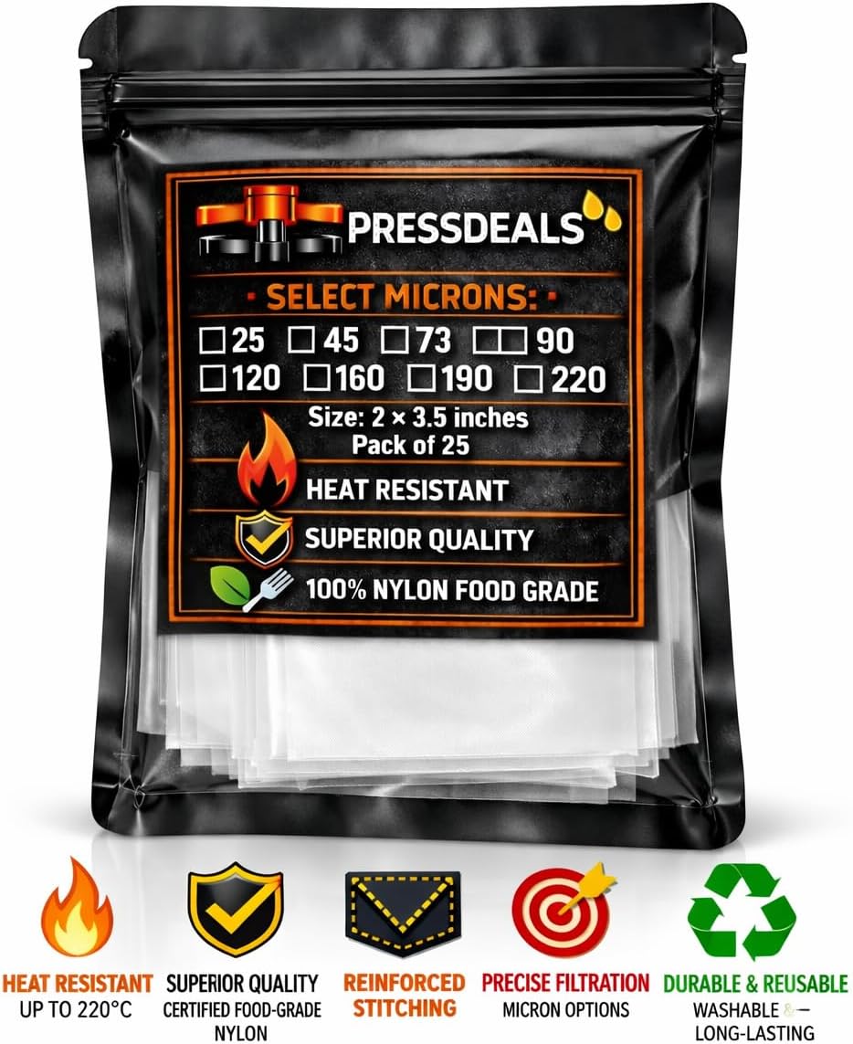 Rosin Filter Bags – Pack of 25 (160 Microns)