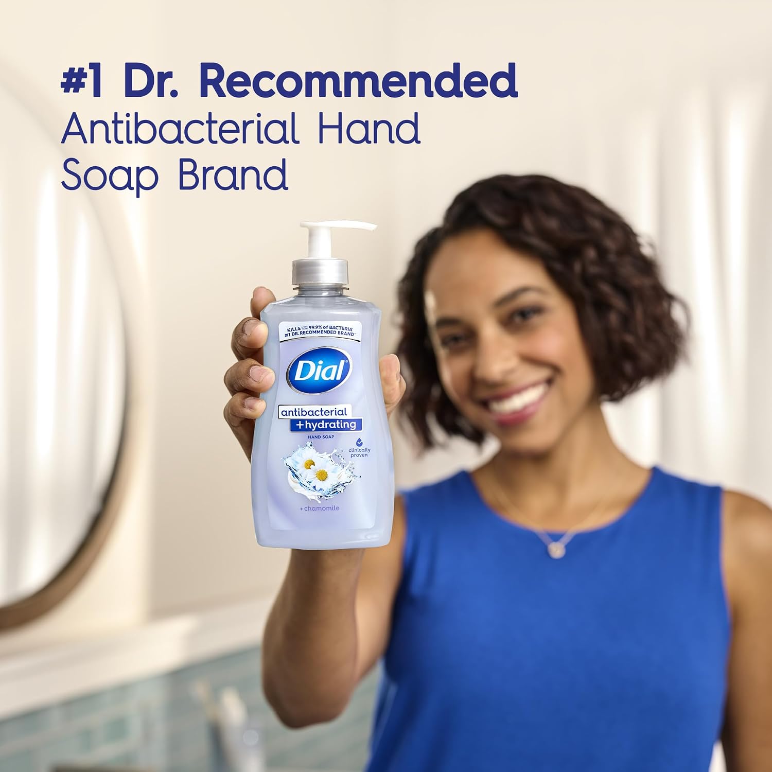 Dial Antibacterial Plus Hydrating Chamomile Liquid Hand Soap, 11oz (Pack of 4)