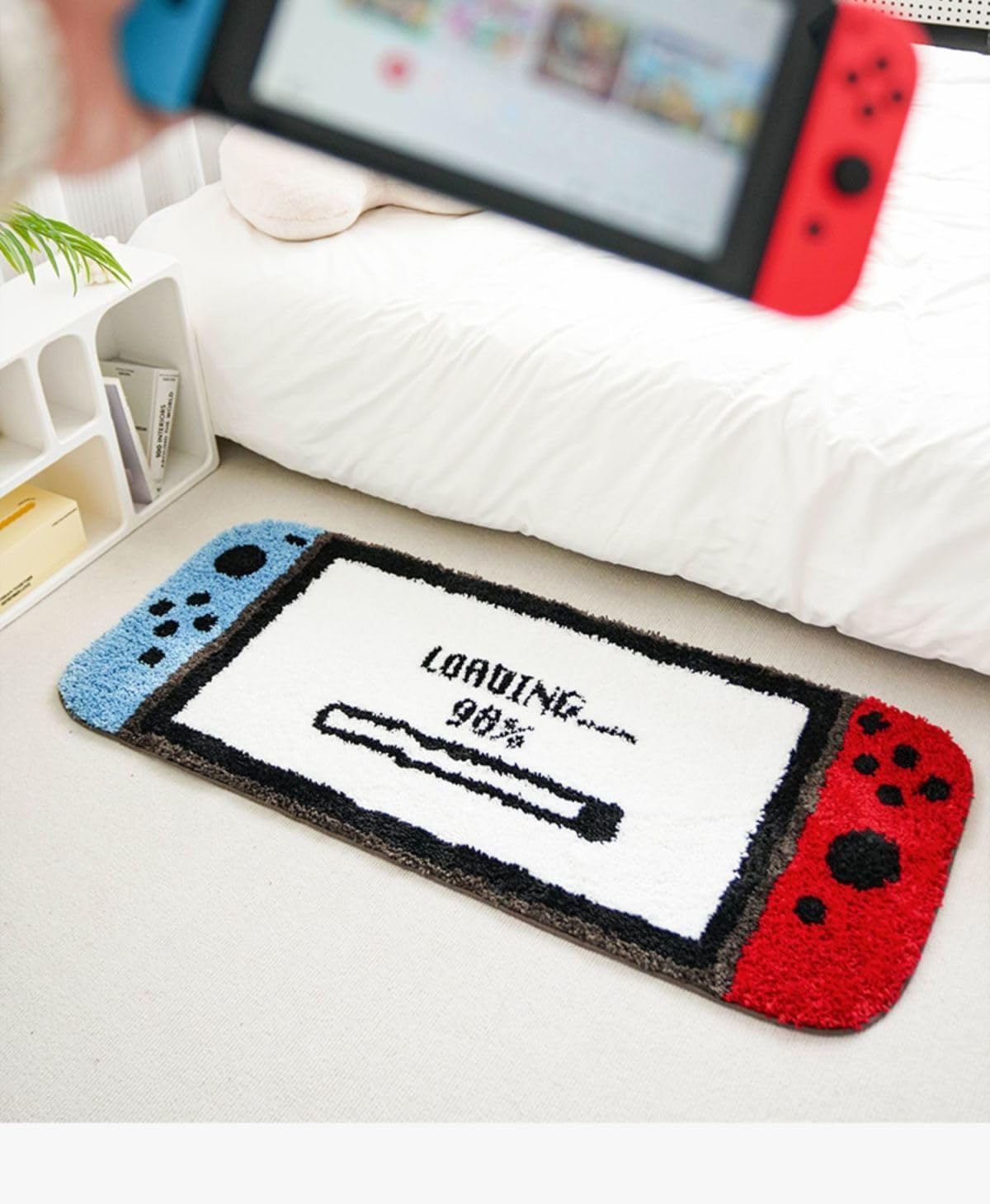 Tapis De Jeu Antidérapant Pour Enfants - Motif Manette De Jeu, 53x119 Cm, Doux, Lavable En Machine