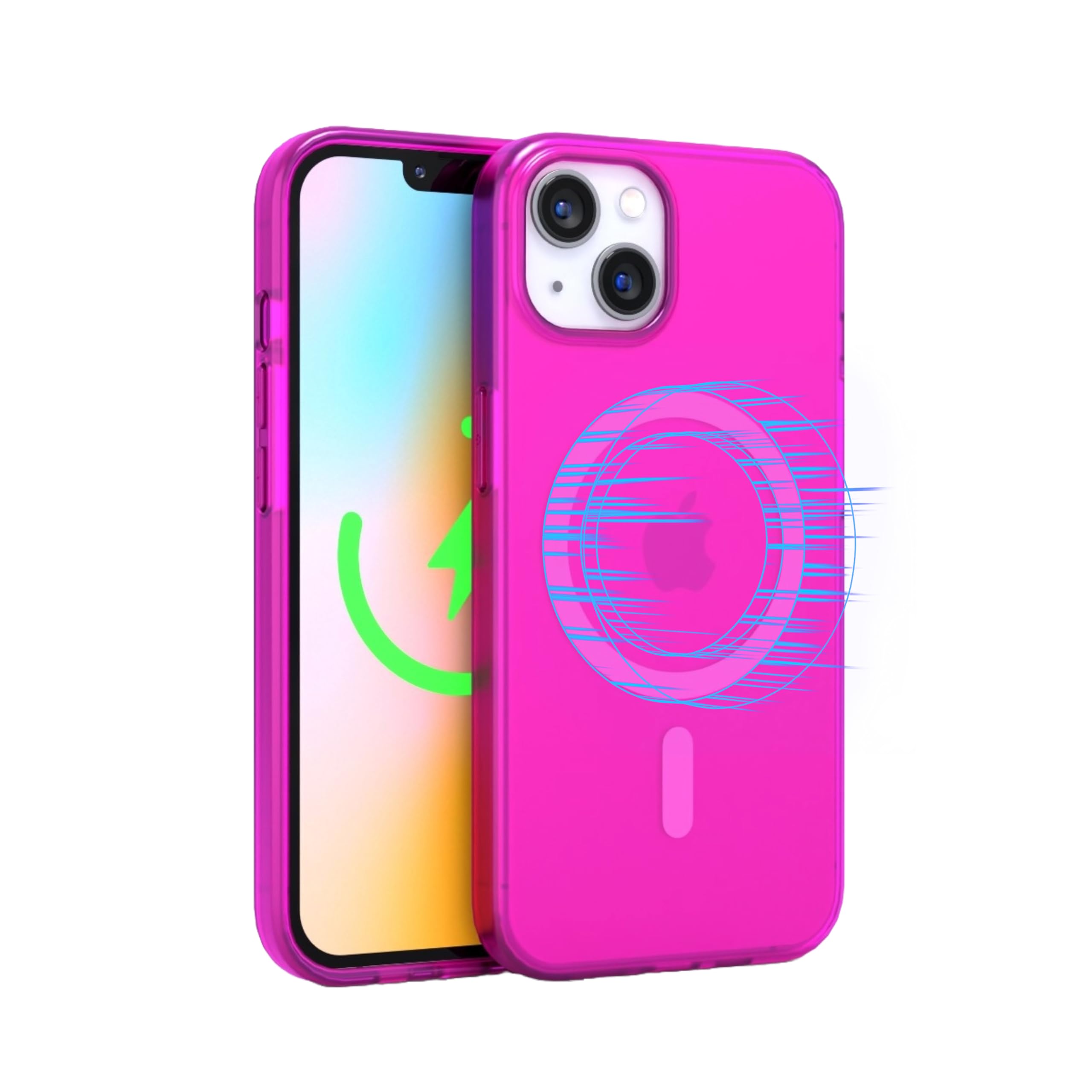 Amazon.com: FELONY CASE for iPhone 15 - Neon Pink Crystal Clear