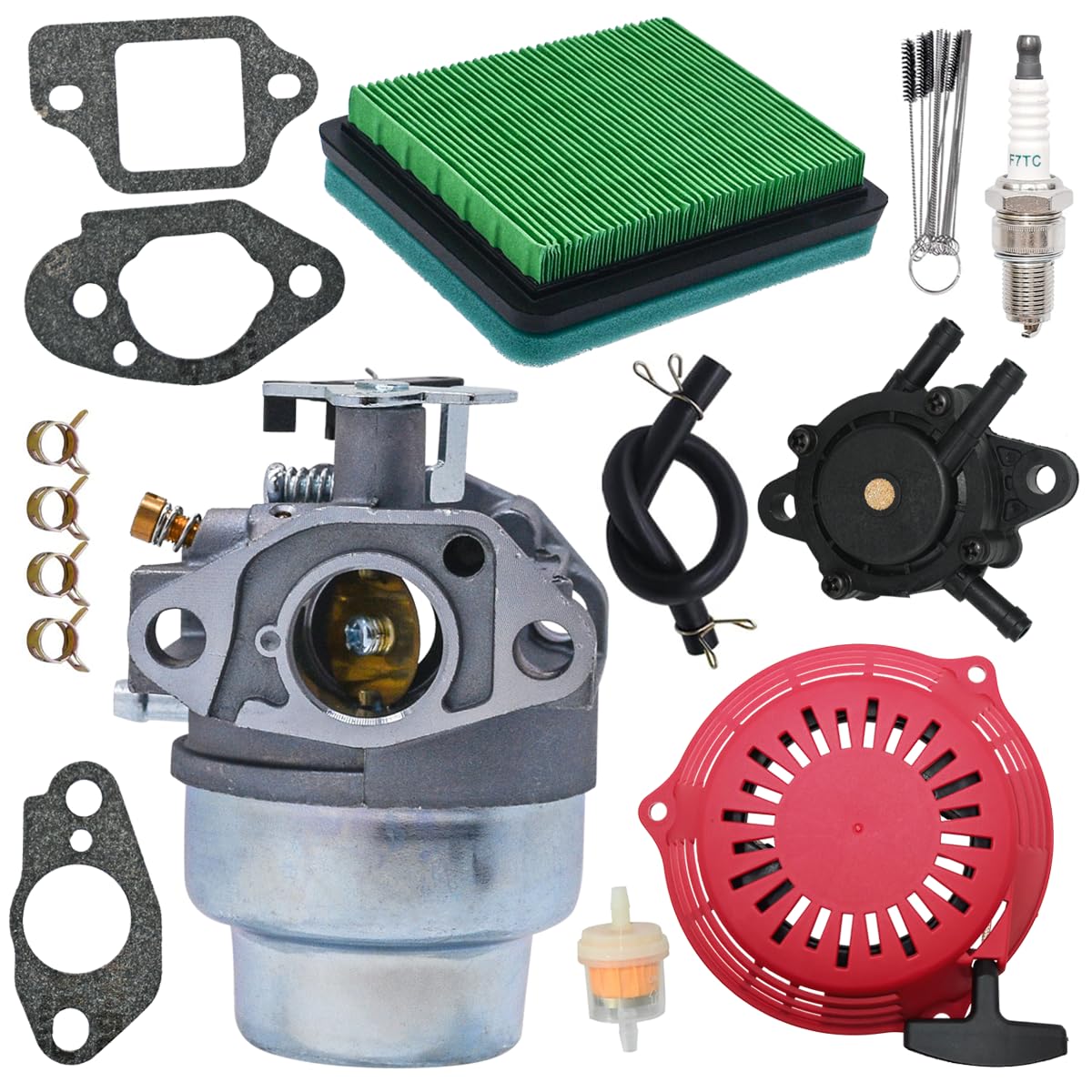 Cylinman GCV160 GCV160A Carburetor Fit for Honda GCV160LA GCV160LE HRT216 HRR216 HRB216 HRS216 HRZ216 With Air Filter Pull Start Fuel Pump 16100-Z0L-