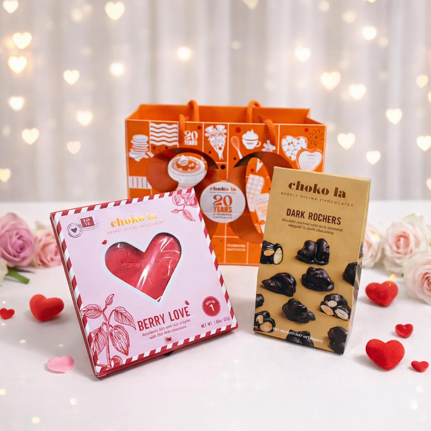 Chokola Dark Rochers and Berry Love Chocolate Gift Combo | Roasted