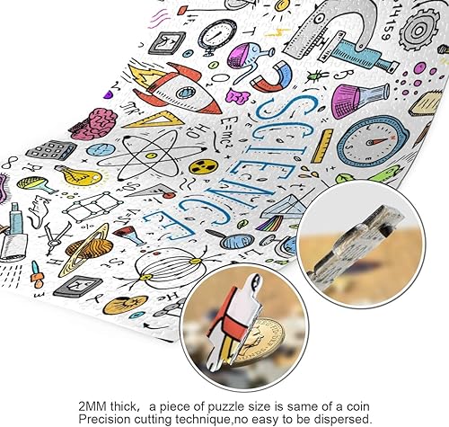Miniatura 3 de Rompecabezas de 1000 piezas para adultos y niños, con grabado científico, fórmula científica, física, matemáticas, química, biología, astronomía,