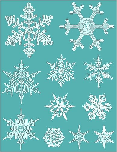 Miniatura 10 de BAOFALI Plantilla de serigrafía con temática navideña, impresión de serigrafía autoadhesiva reutilizable, para decoración/impresión