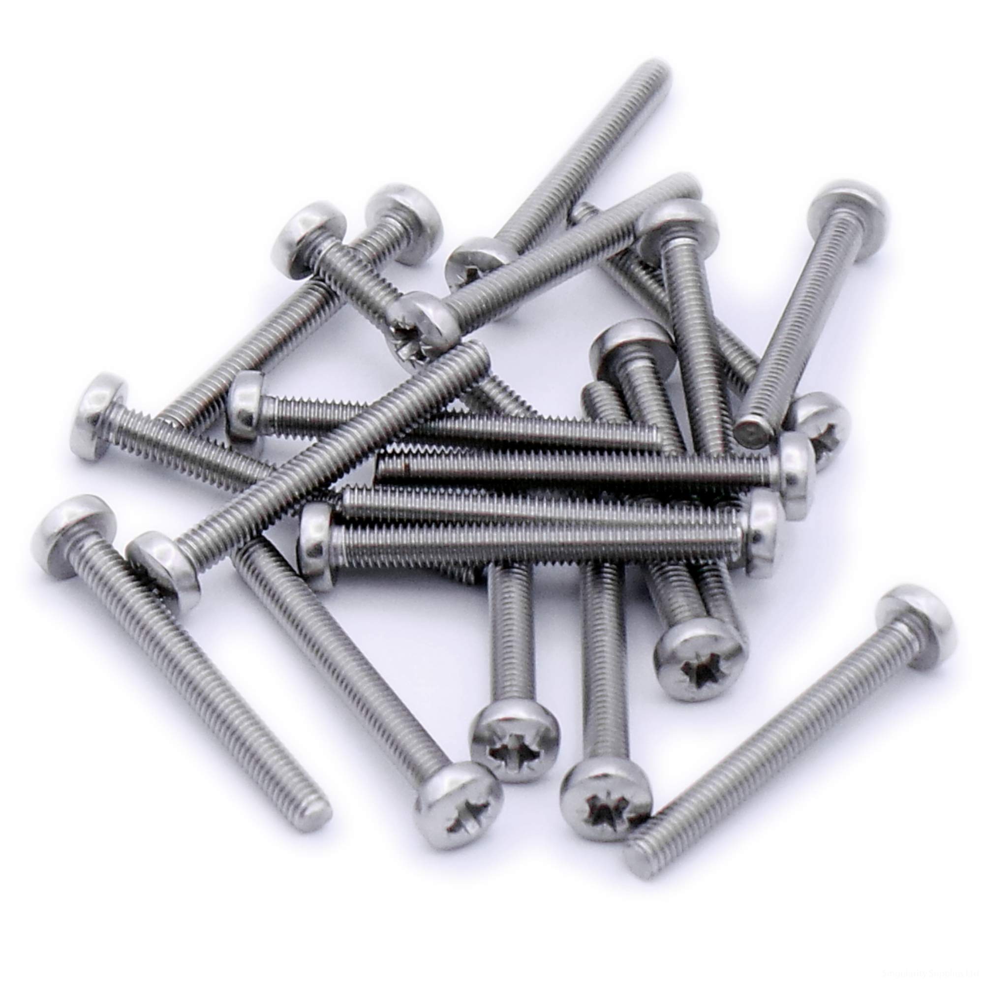 Singularity Supplies M6 (6Mm X 20Mm) Pozi Pan Machine Screw (Bolt) - Stainless Steel (A2) (Pack Of 20)