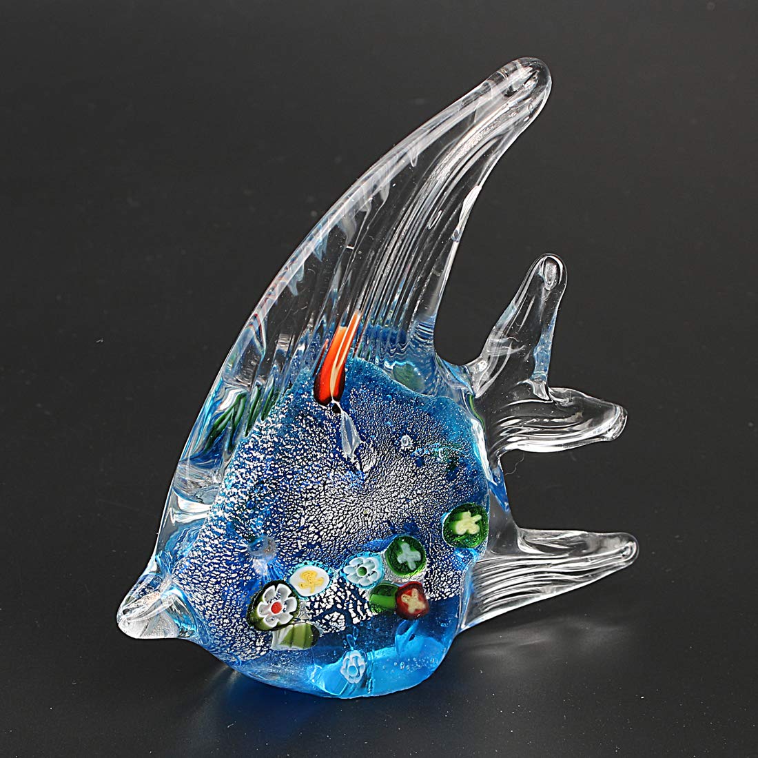 Amazon.co.jp: Hophen トロピカルエンジェル 魚 アート ガラス吹き 
