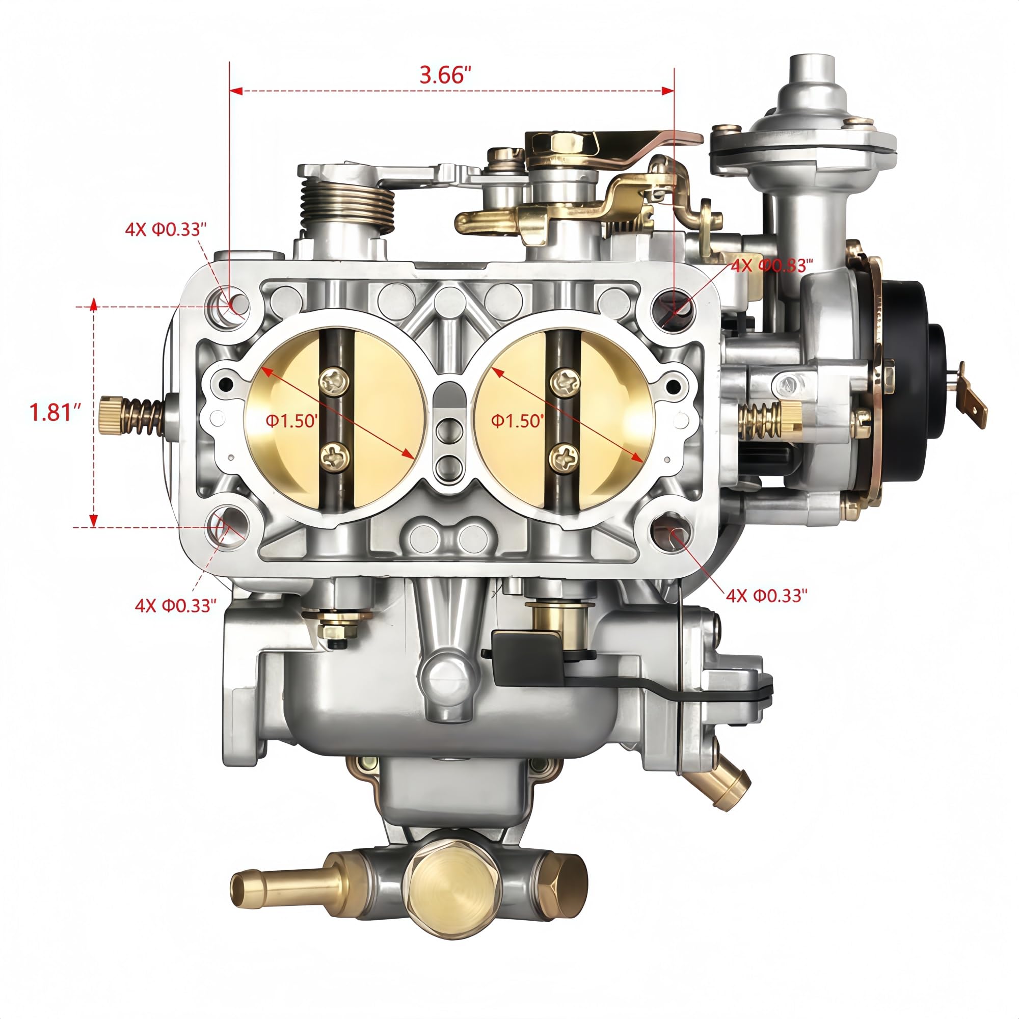 Carburatori per auto d'epoca Carburatore a 2 corpi da 38 mm 38X38 19830.202 per BMW 1971-1974 E10 per Mercedes per Benz 280 1973-1976 W114