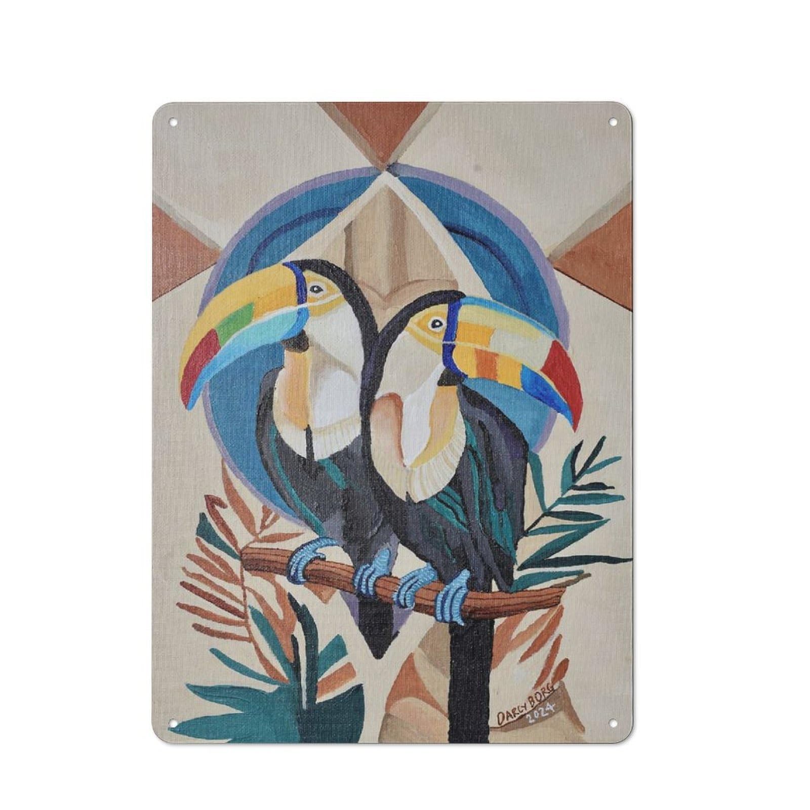 Everyday Toucans Metal Gift Sign 40x30cm, Room Wall Plaque for Home, Shop, Pub Or Studio Wall