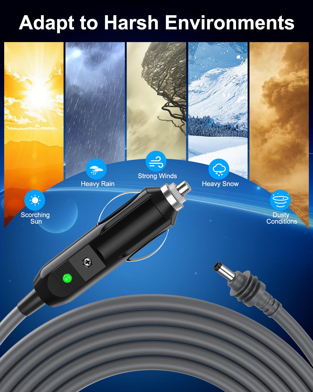 Starlink - Mini adaptador de coche de 12 V, 10 pies, 12 V-24 V CC cable de