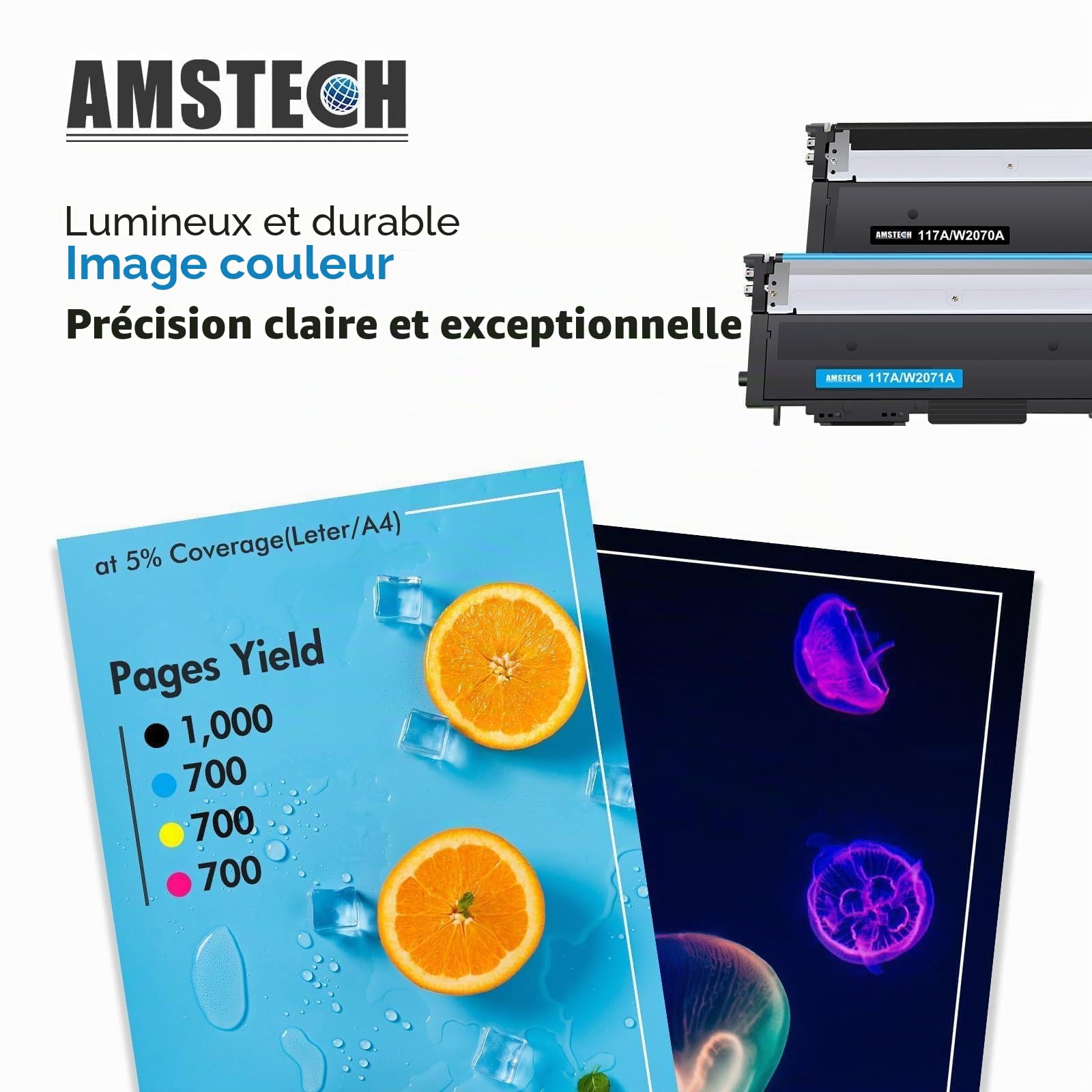 117A Cartouche de Toner Compatible pour HP Color Laser MFP 178nw 179fnw 150nw 150a 178nwg 179fwg 178 179 150 W2070A W2071A W2072A W2073A - Noir Cyan Jaune Magenta(4-Pack)