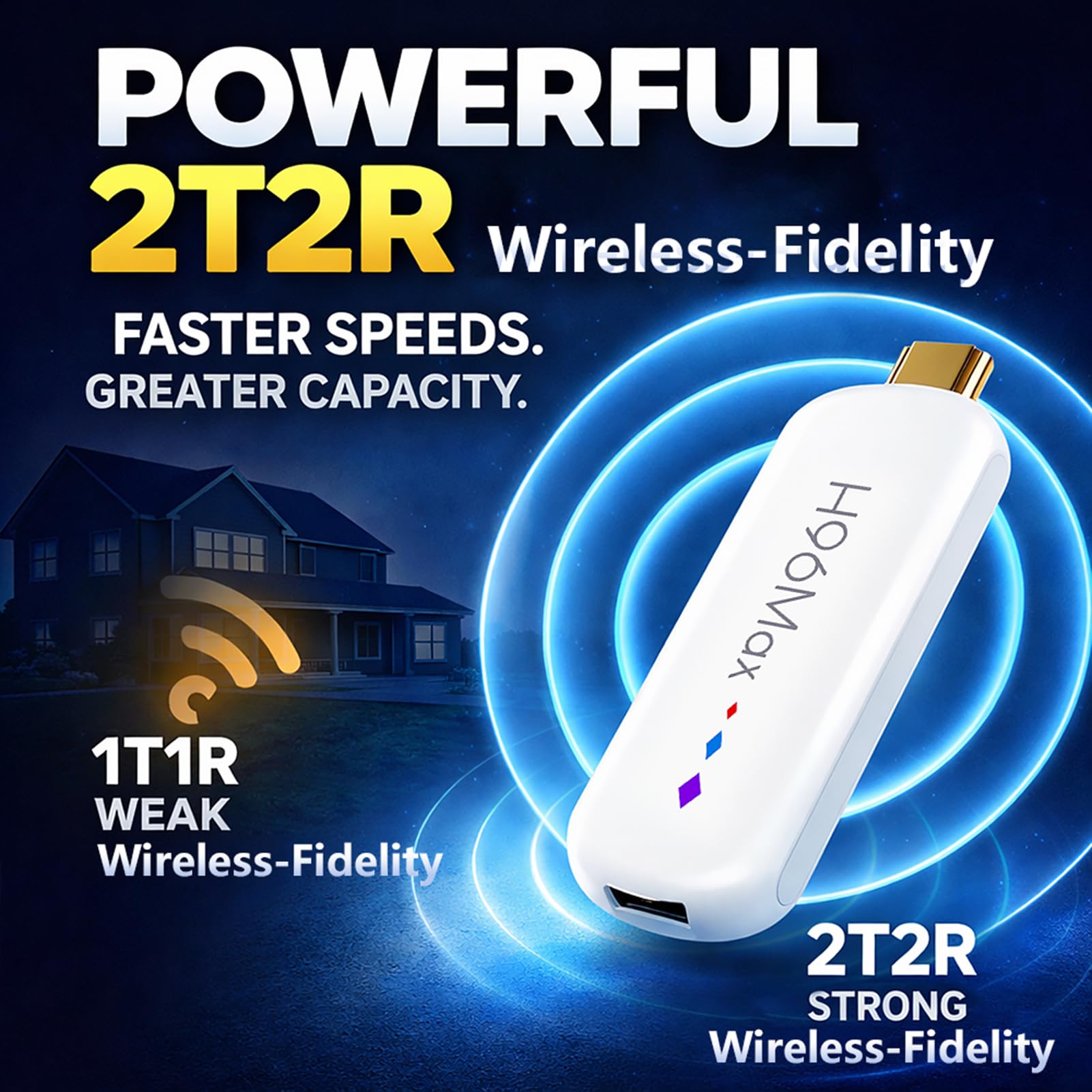 TV Box 4K, Dispositivo de transmisión Ultra HD, Stick de TV portátil con control de voz, WiFi de doble banda, acceso a aplicaciones populares, para el hogar