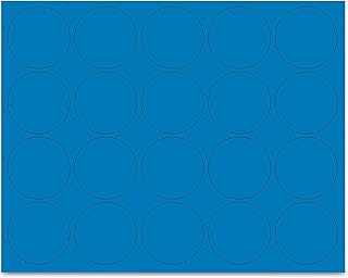MasterVision FM1601 Interchangeable Magnetic Characters, Circles, Blue, 3/4-Inch Dia, 20/Pack
