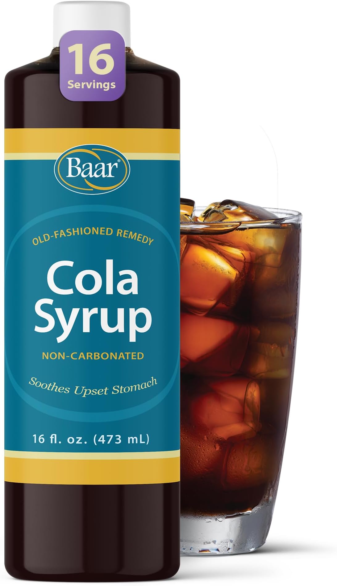 Baar Products - Cola Syrup - Soothes Stomach, Relieves Digestive Distress - Supports Kidney, Bladder - No Carbonation - 16 oz