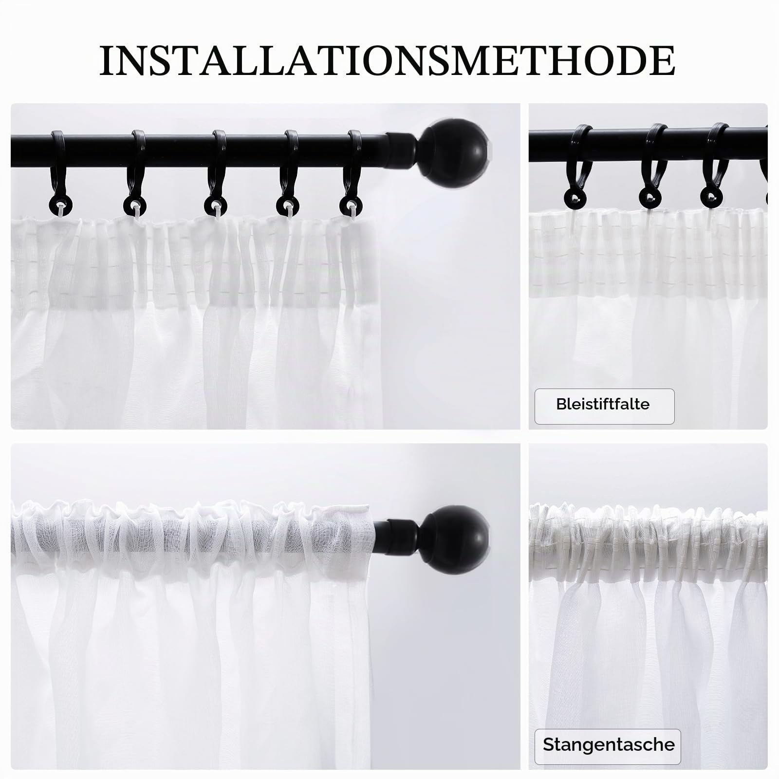 Softalker Vorhang 250 cm Lange Gardinen mit Kräuselband und Vorhänge Schlafzimmer Modern 300 cm Extra Breit Raumtrenner Vorhang Weiss Schlaufenschal 1 Stück Fertiggardine Gardine für Schienensystem