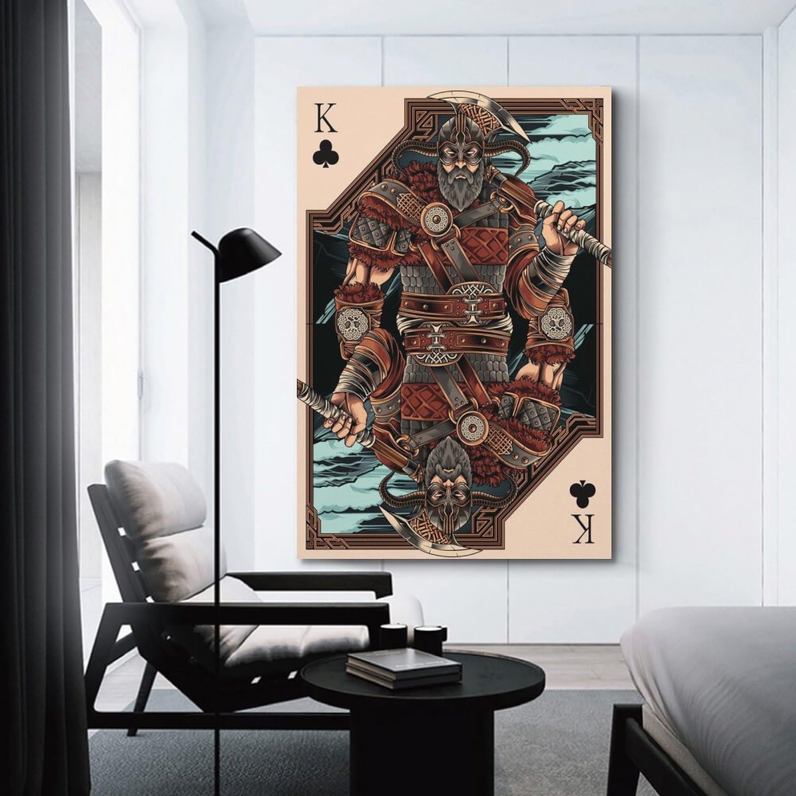 Impression sur toile Viking moderne pour chambre à coucher