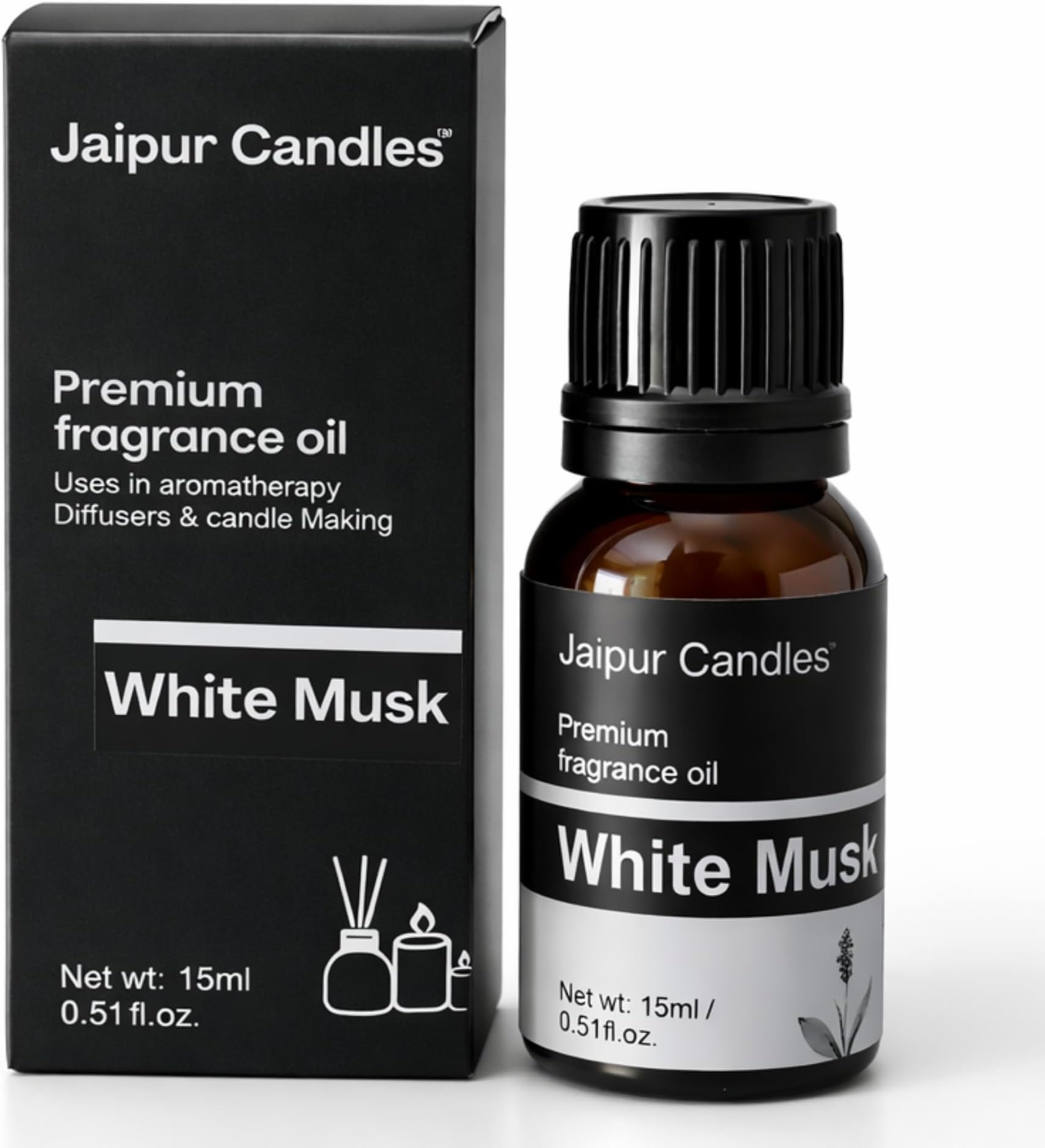 Fragrance Oil | 15 ml | Aroma Oil for Home Fragrance | Best for Aromatherapy | Use in Diffusers, Candles, Air Fresheners (15ML, White Musk)