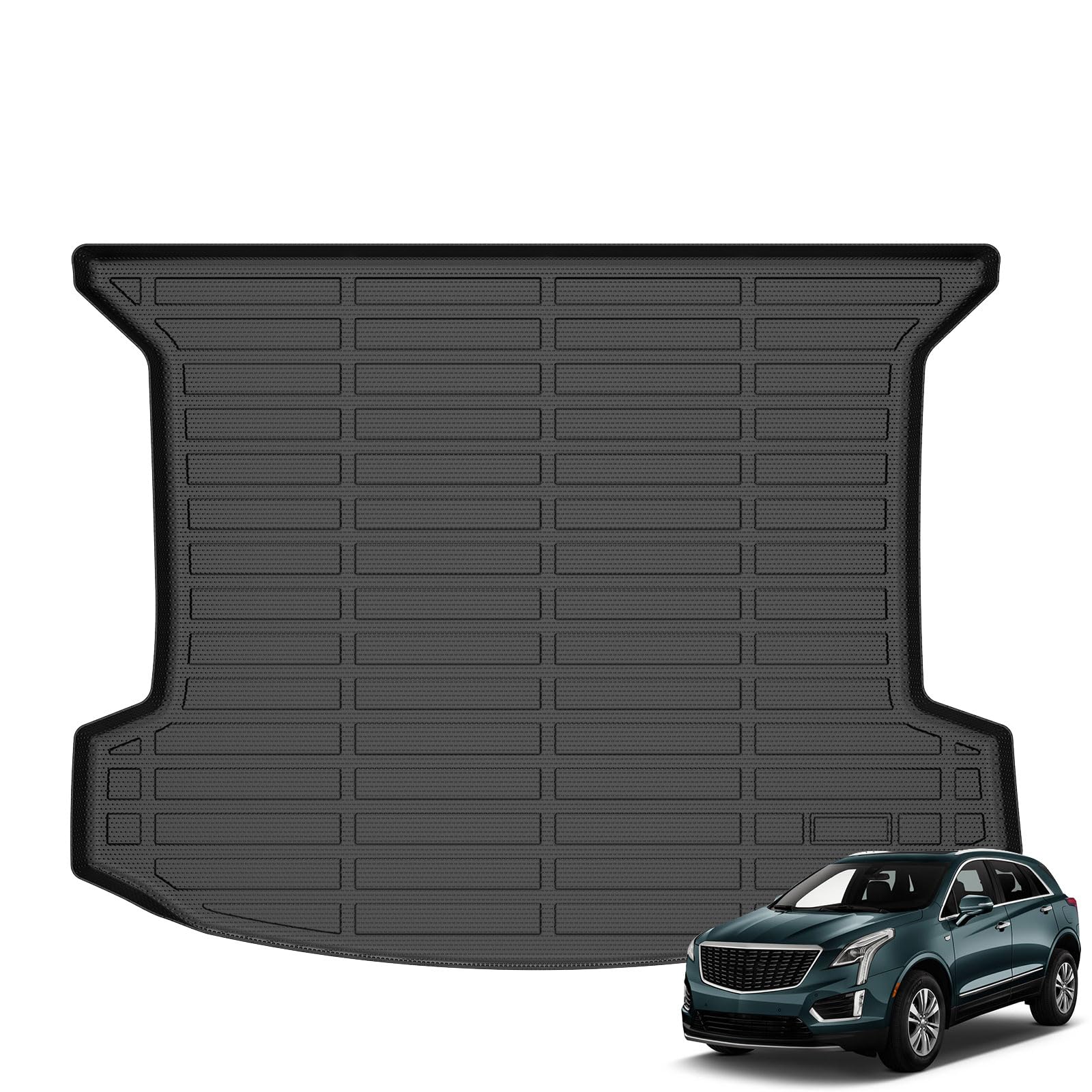 Wailtnb-All Weather Cargo Liner for Cadillac XT5 2017-2025 2026 Custom Fit Car Trunk Mat Waterproof Easy to Clean Cargo Mat Accessories Black