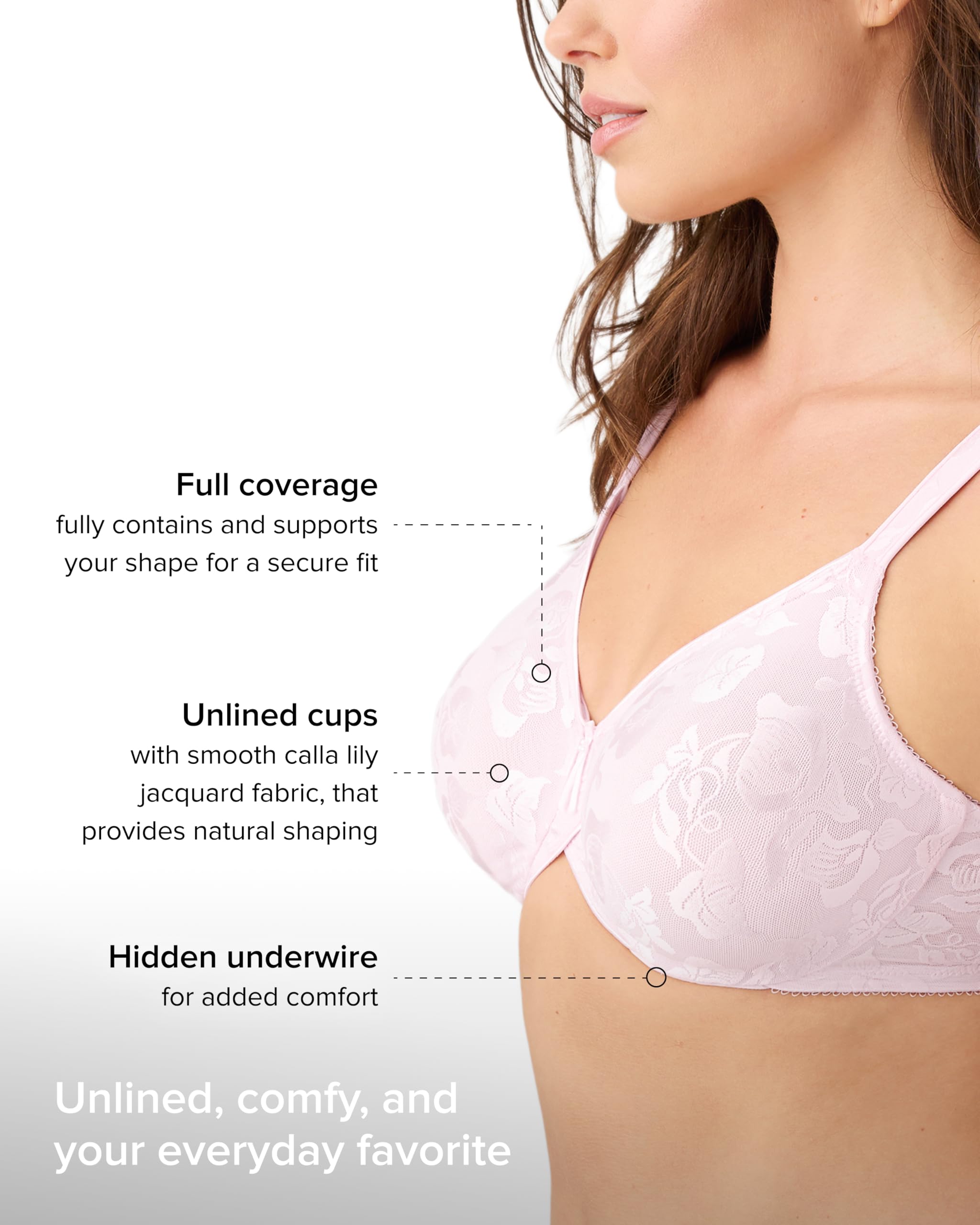 Wacoal Plus Size Basic Bellezza Figura Contorno Reggiseno Reggiseno Donna (Pacco da 1)