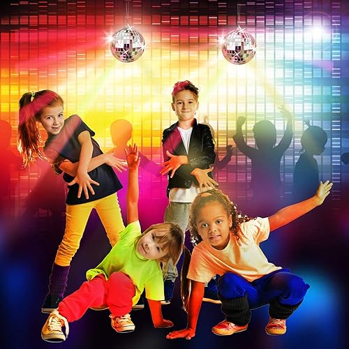 Miniatura 5 de ArtCreativity - Bola de discoteca con espejo de 3.9in, juego de 2, bolas de disco plateadas con cuerda para colgar, para fiestas, cumpleaños y