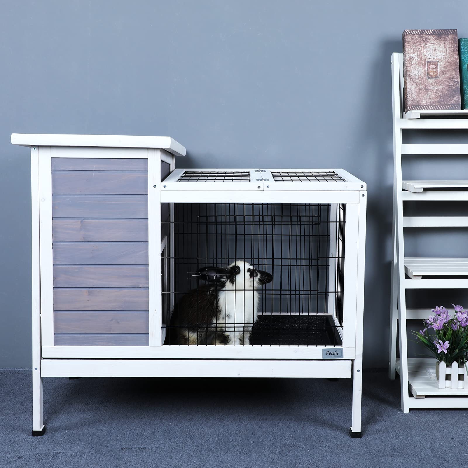 Petsfit Rabbit Hutch Rabbit Cage Bunny Cage Bunny Hutch Guinea Pig Cage