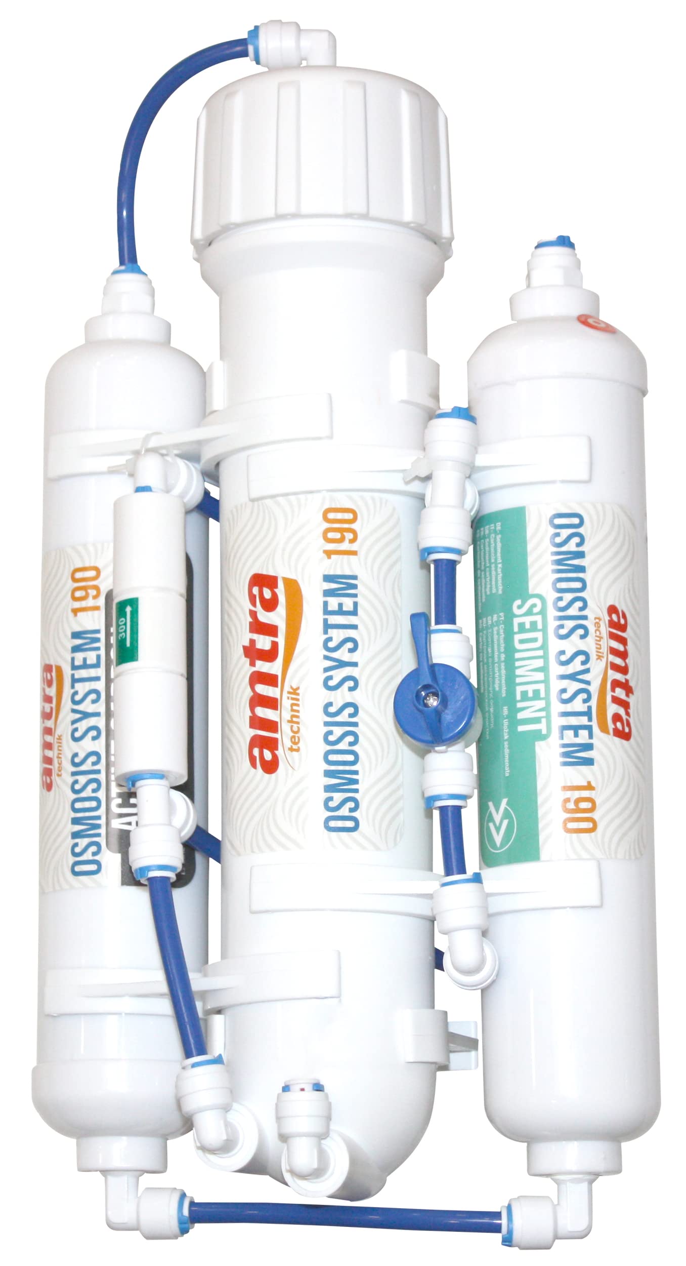 AMTRA OSMOSIS SYSTEM 190 - Reverse Osmosis System for the production of osmotic water for aquarium - 50 Gallon (190 liters) / day membrane
