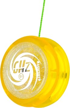 MAGICYOYO D1 GHZ 2A Trick Yoyo for Kids, Responsive Yoyo for Entry-Level | Starter Plastic Yo yo, Great for String Tricks & 2A Play, Advanced Performance, Extra 3 Strings Included, Crystal Yellow