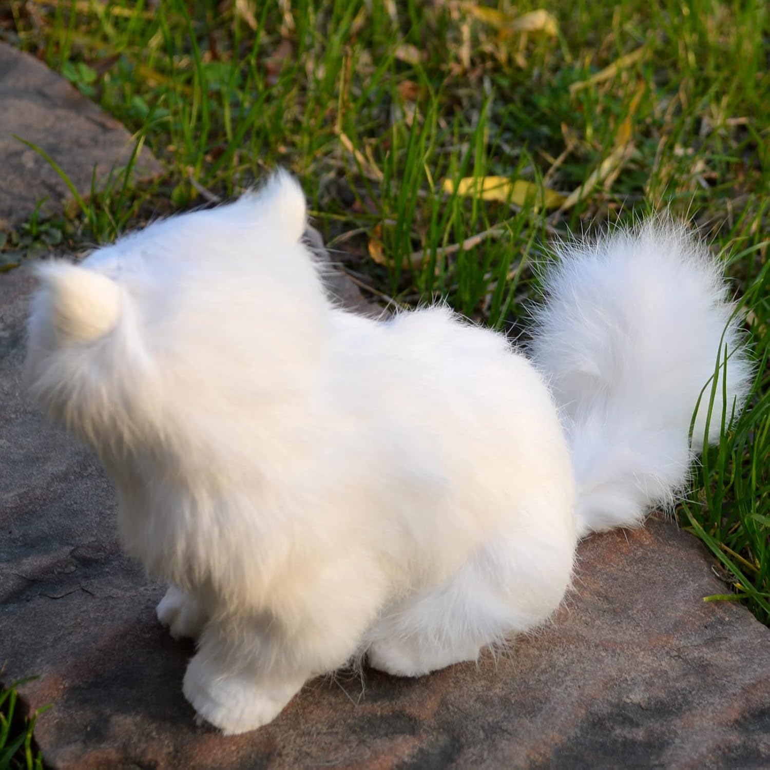 Realistic Simulation Small Furry White Persian Cat Figurine - Home Office Shelf Car Decoration Kitty Stuffed Animal Kitten Replica with Synthetic Fur, Photo Props Collectible Gift - Image 6