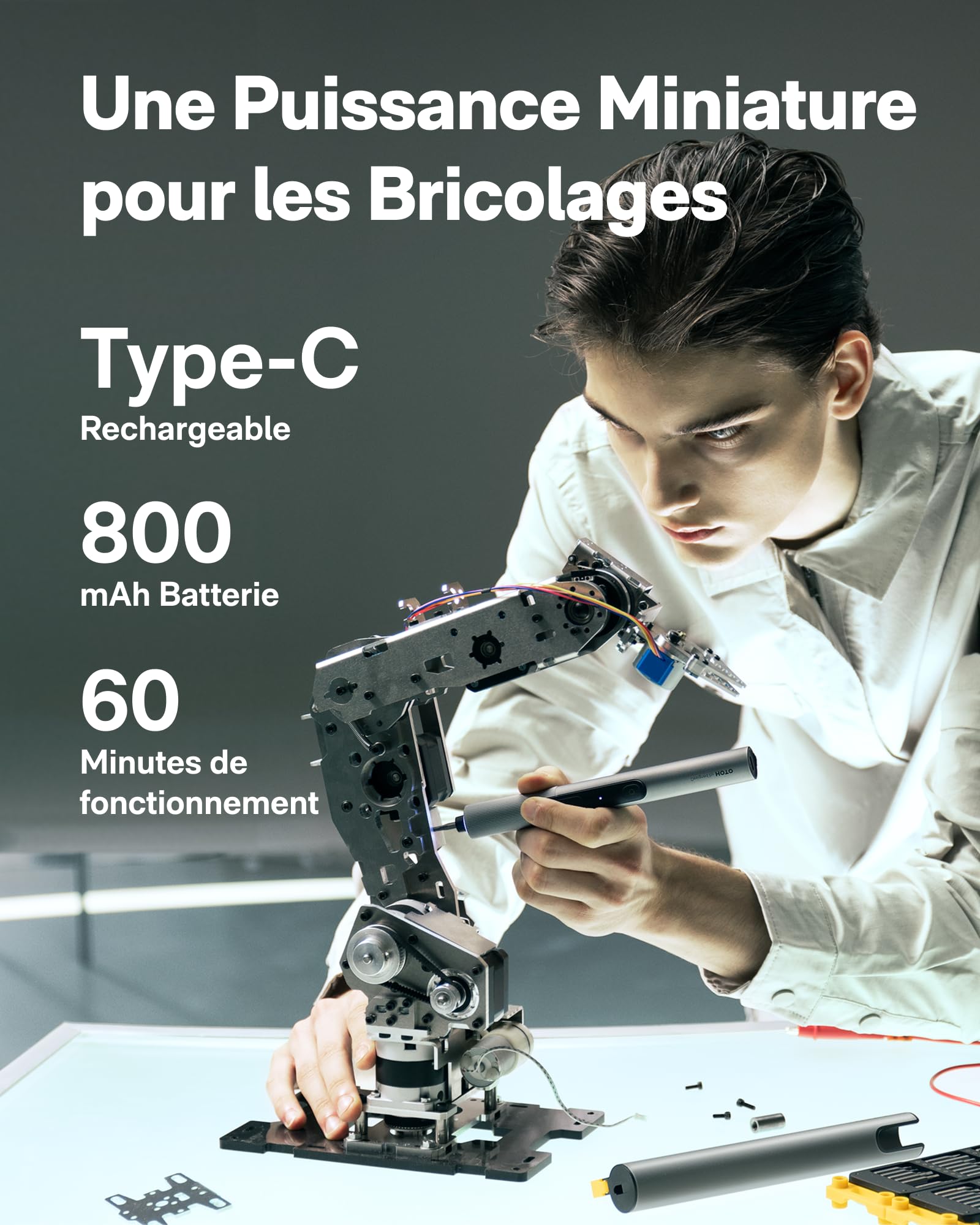 HOTO SNAPBLOQ S-A01 Tournevis Électrique Magnétique Précis 3 couples | Outil pour réparer téléphone, ordinateur portable, lunettes et montres