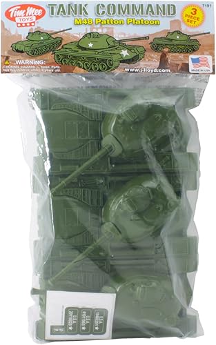Miniatura 12 de TimMee - Tanques de juguete para hombres de plástico del ejército - Negro WW2 3pc - Hecho en Estados Unidos Negro,Bronceado del desi,Gris,Verde