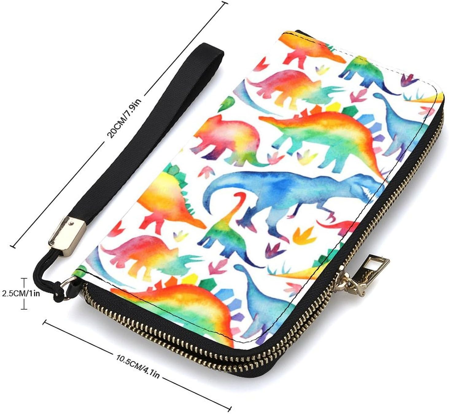 Catoon Dinosaur Portable Long Handheld Wallet, Large Capacity Wallet