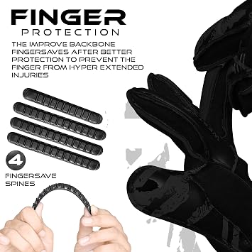 WESTWOOD FOX Goalkeeper Gloves,Finger Protection Soccer Goalie Gloves for Kids,Youth,Adults,Heavy Grip Palm with Dumbo latex 4+3 mm,Wrist Support