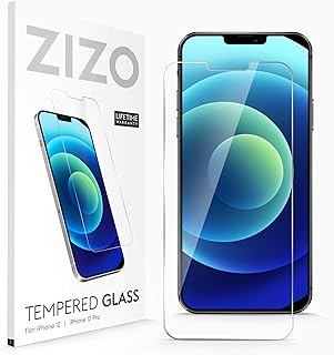 ZIZO Tempered Glass Screen Protector for iPhone 12 / iPhone 12 Pro Clear Screen Protector with Anti Scratch and 9H Hardness - Clear