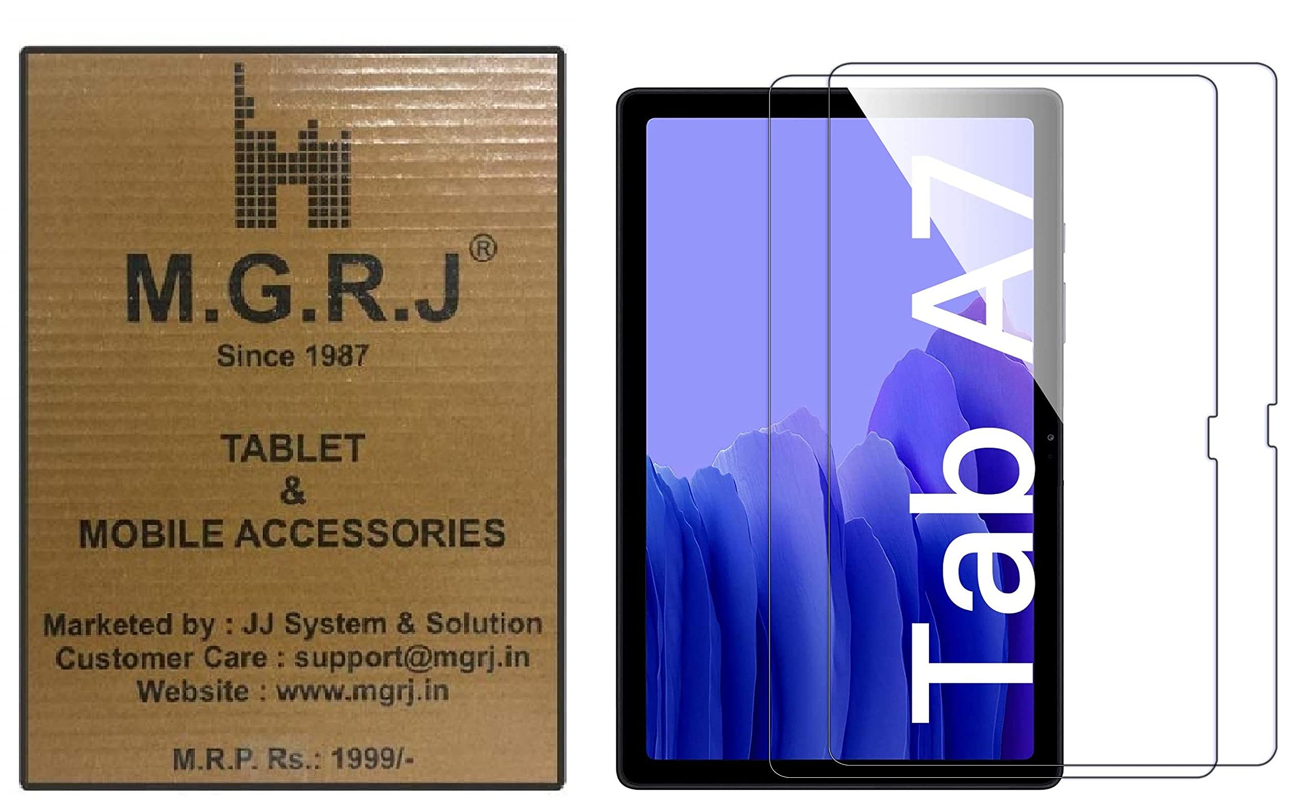 M.G.R.J® Tempered Glass Screen Protector for Samsung Galaxy Tab A7 (2020/2022) (SM-T500 /T505 / T507 / T509 (LTE)) (Pack of 2) (B08RLDKZC5) Amazon Price History, Amazon Price Tracker