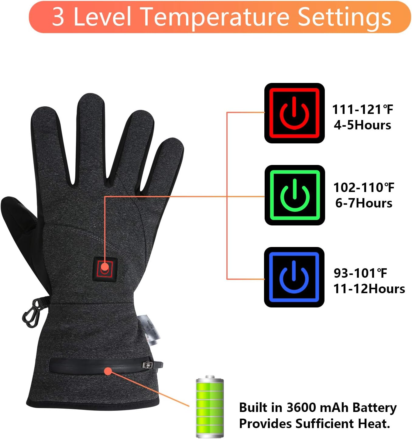 bluetooth heated gloves