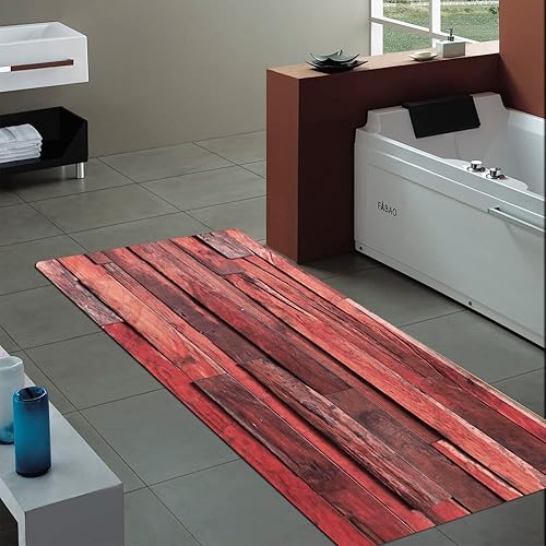 WODEJIA Thickened Rubber Bottom Anti-Skid Bath mat Durable Flannel Mat Bright 5D Print Rug for Living Room Absorbent Water Clearance MatS for
