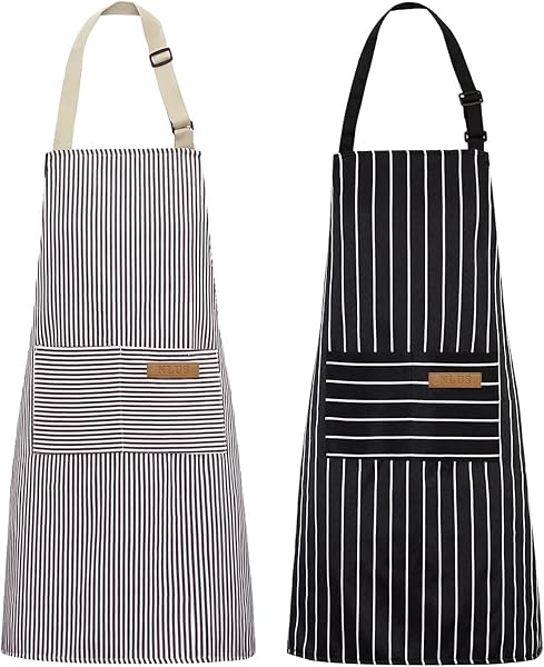 NLUS 2 Pack Adjustable Bib Chef Aprons