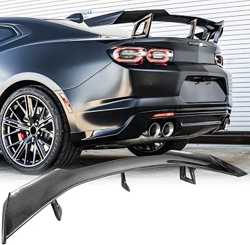 Real Carbon Rear Big Spoiler for 2016-2024 Chevy The 6th GEN Camaro SS RS LT ZL Coupe Rear Trunk Wing Tail Lip