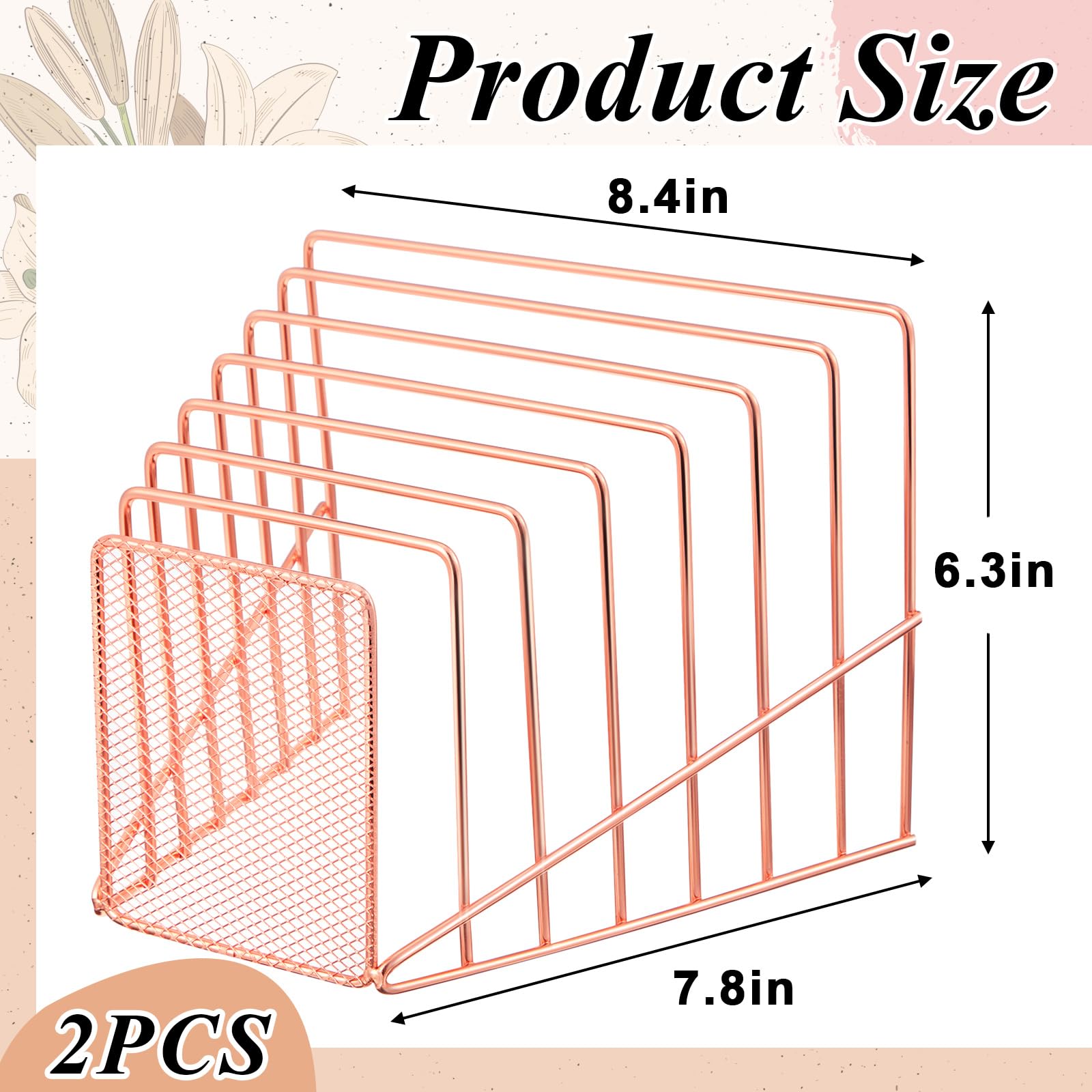 Metal File 2 Pack Multi Step File Organizer Incline Desktop File Sorter ...