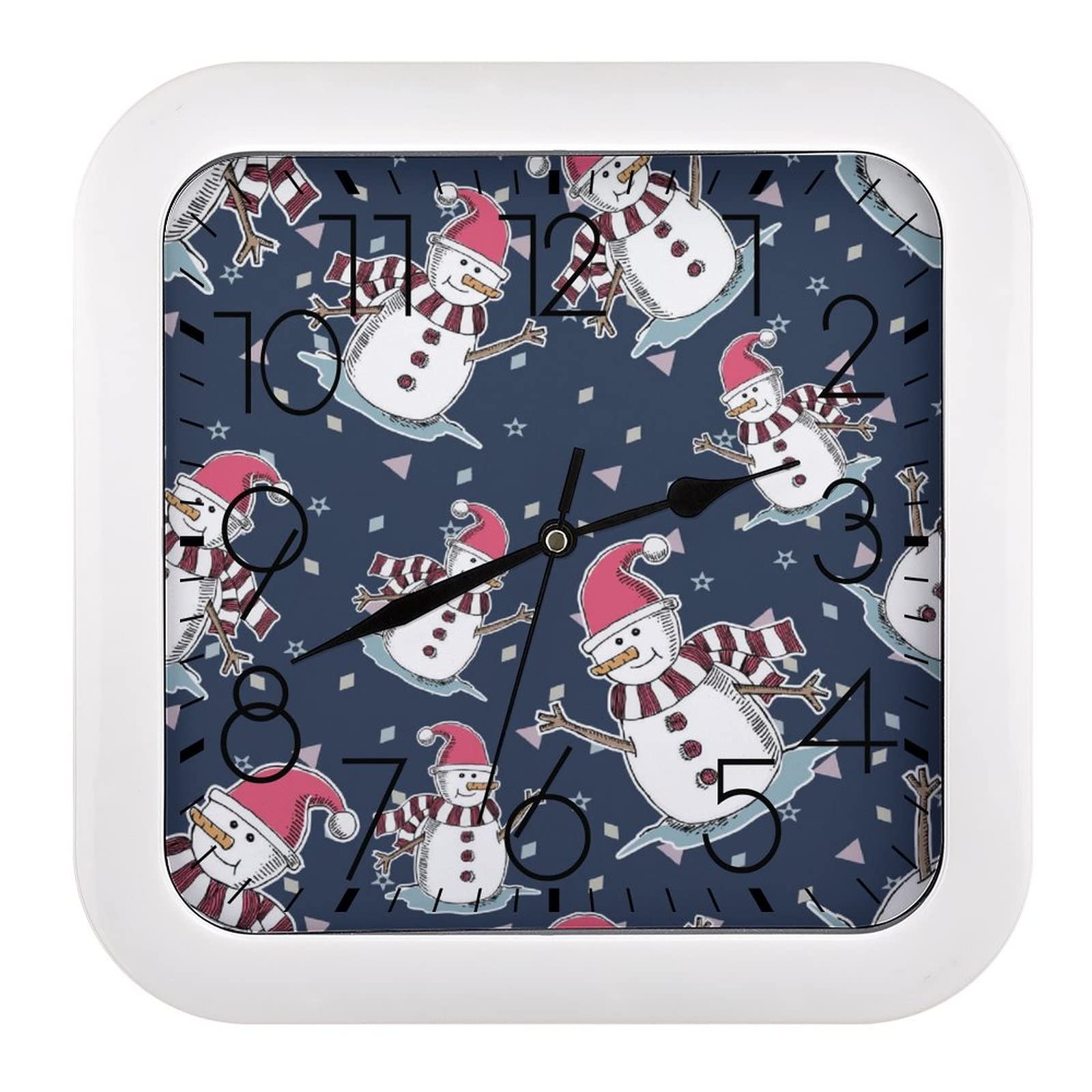Horloge bonhomme de neige moderne pendule murale bureau sans bruit