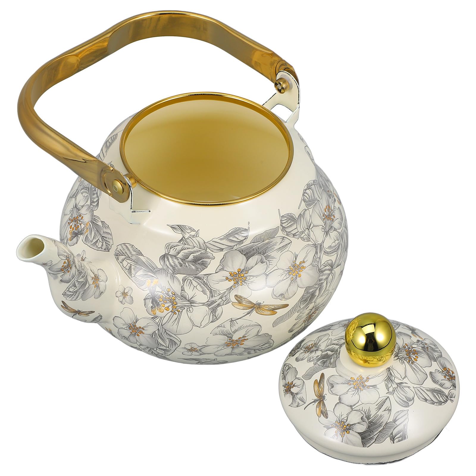 Bollitore Vintage Smaltato da Fornello 2l per Cucina