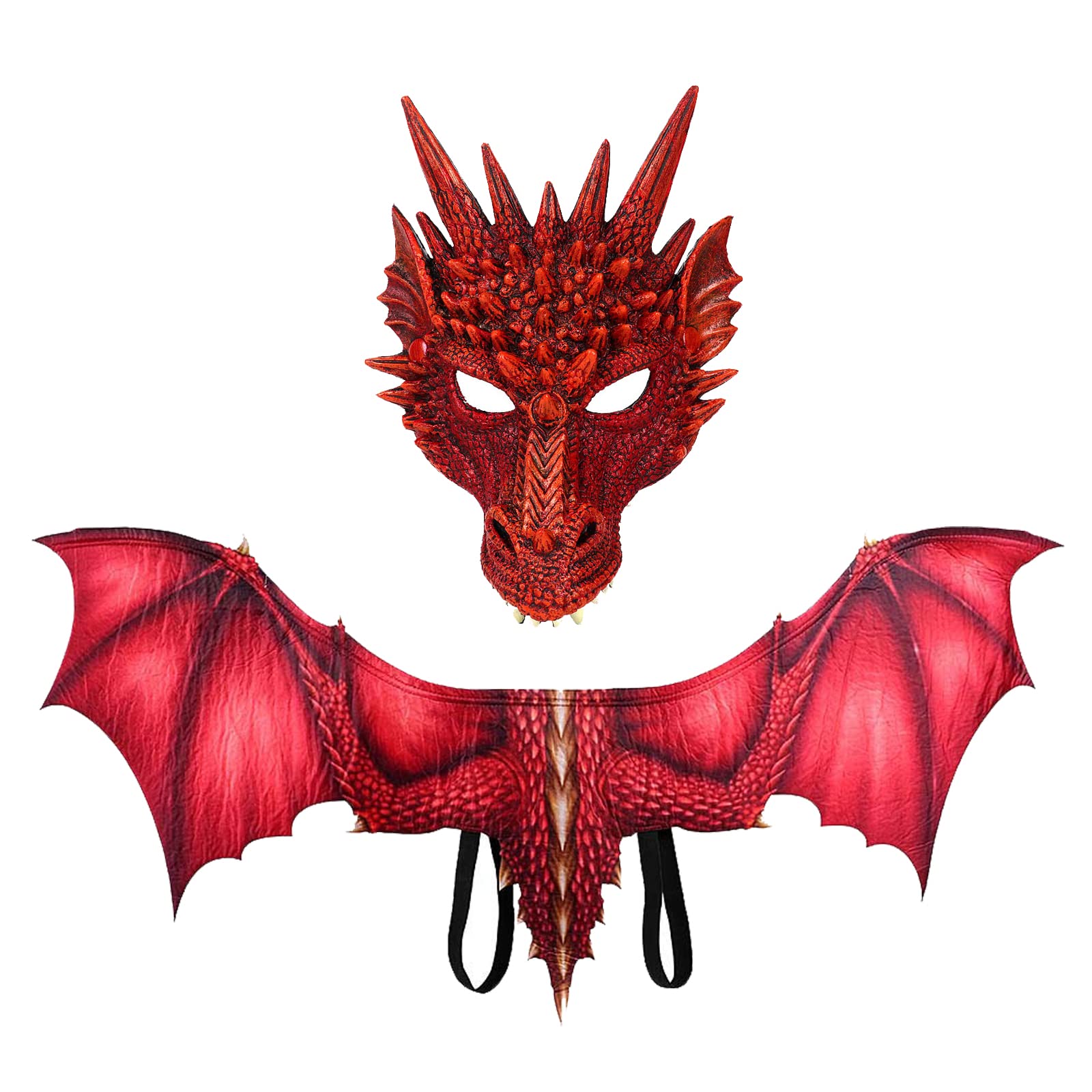 Dragon Wings Mask Costume Devil Wing Adult Bat Wings for Halloween Party Cosplay