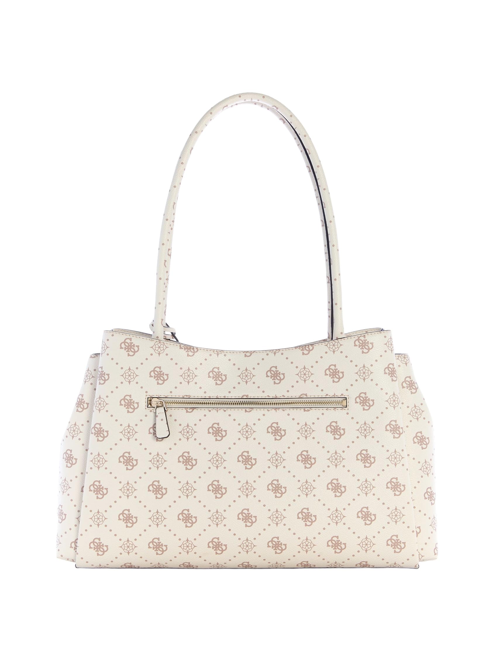 GUESS bolso de hombro Carrie Logo Girlfriend Carryall Vanilla Logo crema