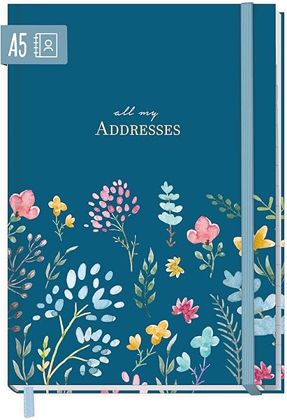 paper&you® Adressbuch A5 Happy Flower für Kontakte