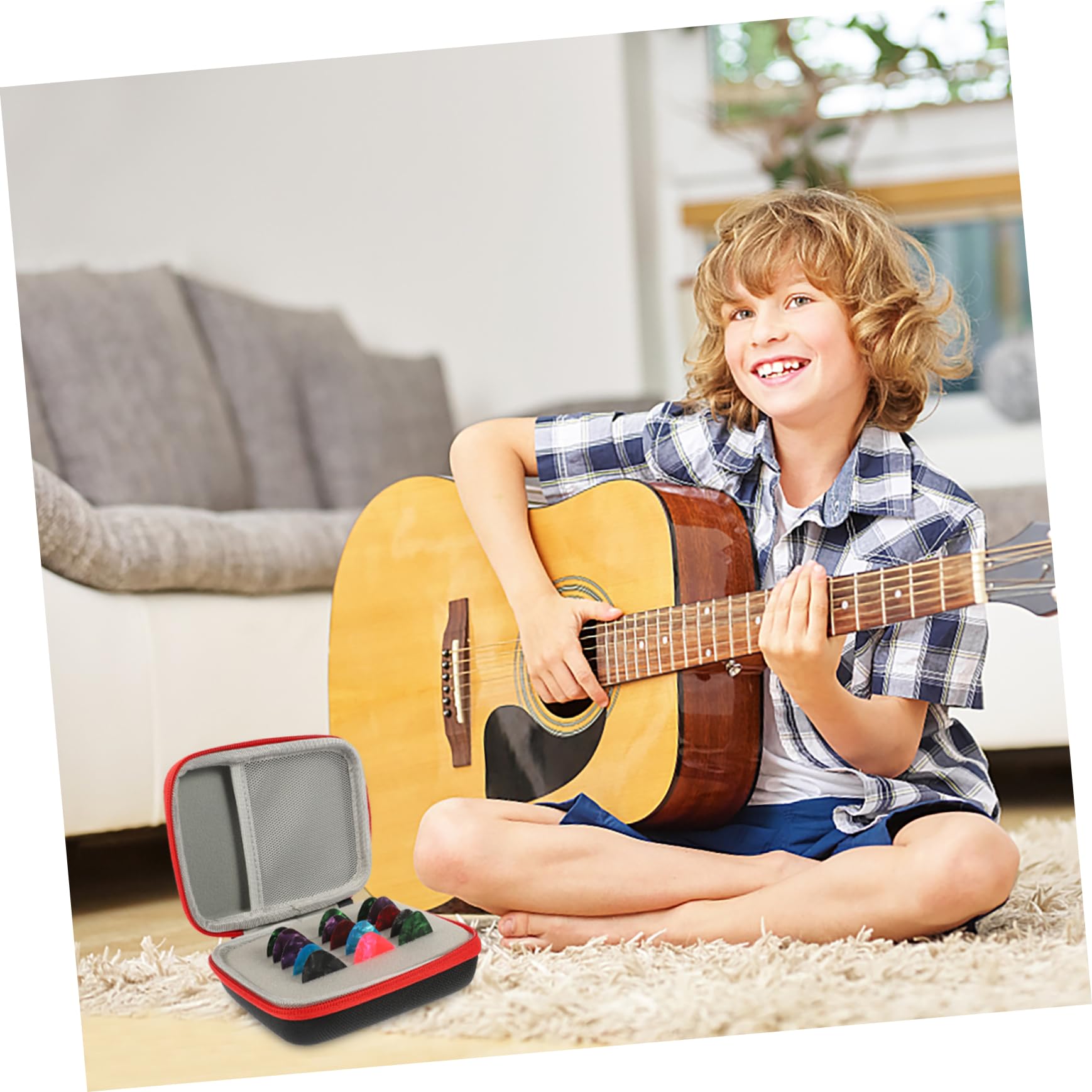 3juegos Púas De Guitarra Eléctrica y Folklórica con Estuche Práctico Accesorios De Guitarra Duraderos Diseño Ergonómico y Superficie Suave para Tacto Cómodo