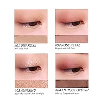 Vista 4 de MERZY - Paleta de sombra de ojos Mood Fit, mate, brillo, perlas, altamente pigmentos, larga duración (rosa divertida) #S1