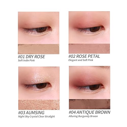 Miniatura 4 de MERZY - Paleta de sombra de ojos Mood Fit, mate, brillo, perlas, altamente pigmentos, larga duración (rosa divertida) #S1