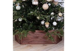 Rustic Wooden Christmas Tree Stand: Farmhouse Decor Box
