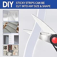 Vista 2 de Rollo de Cinta de Velcro Autoadhesiva Blanca de 1 Pulgada x 82 Pies con Respaldo Adhesivo, Tiras de Velcro de Nailon Resistente con Adhesivo, Cinta