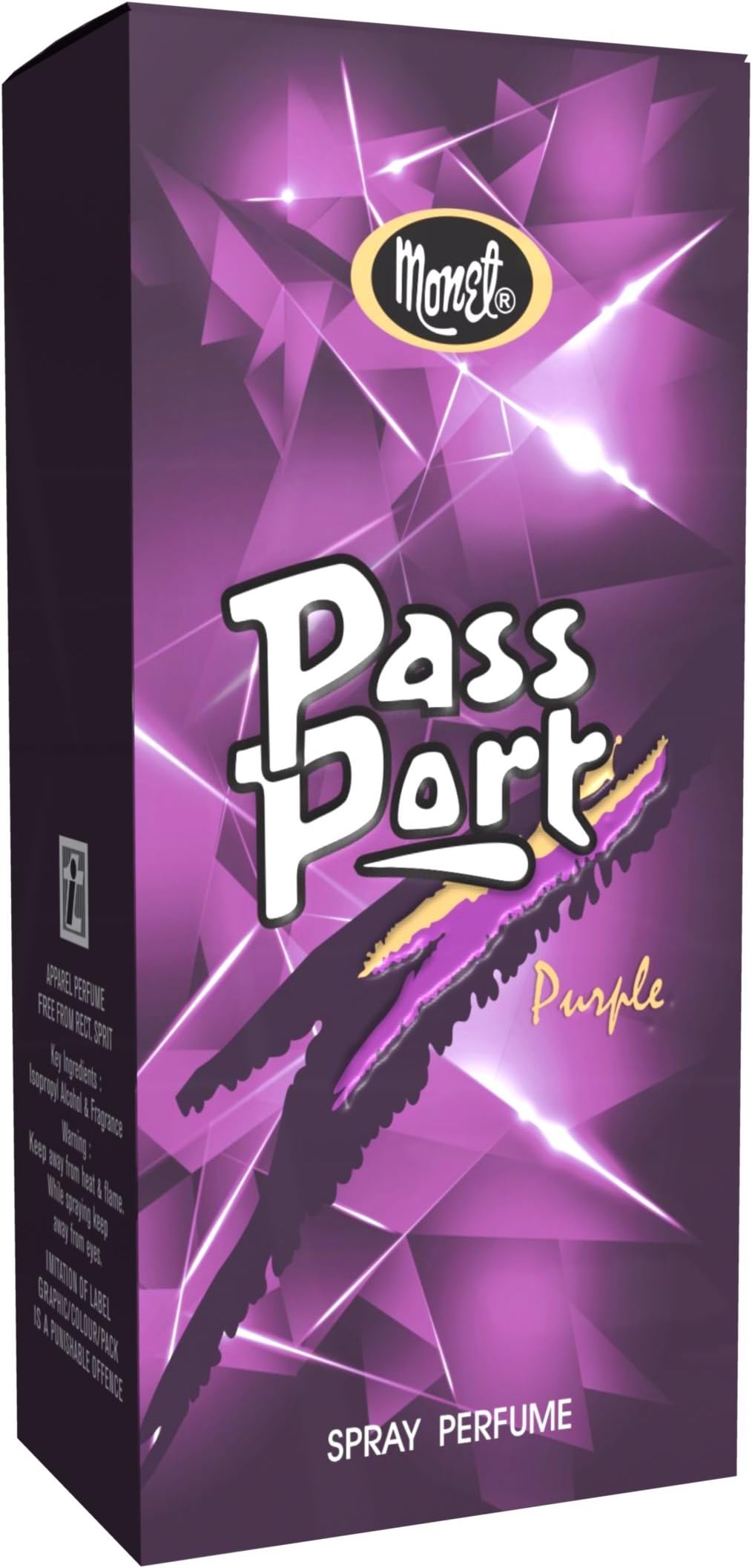 Monet Passport Spray Perfume (Purple, 15ml)
