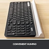 Vista 3 de Logitech K780 Teclado Inalámbrico Multidispositivo para Computadora, Teléfono y Tableta – Compatible con Control de Varios Ordenadores FLOW